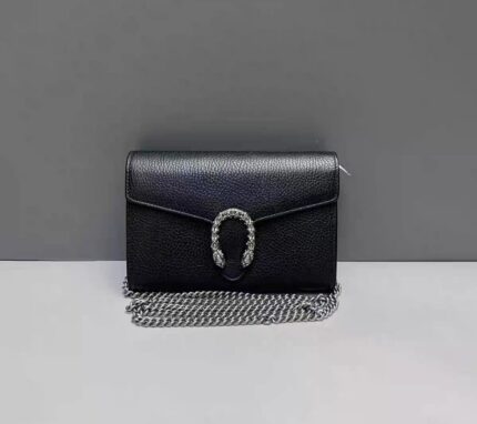 Compelling Preloved Gucci Dionysus Chain Bag | 98% New Black Diamond Buckle Luxury | Norion Luxury