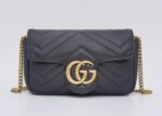 Irresistible Preloved Gucci Marmont Mini GG Bag | Authentic Black & Gold Underarm Crossbody | Norion Luxury
